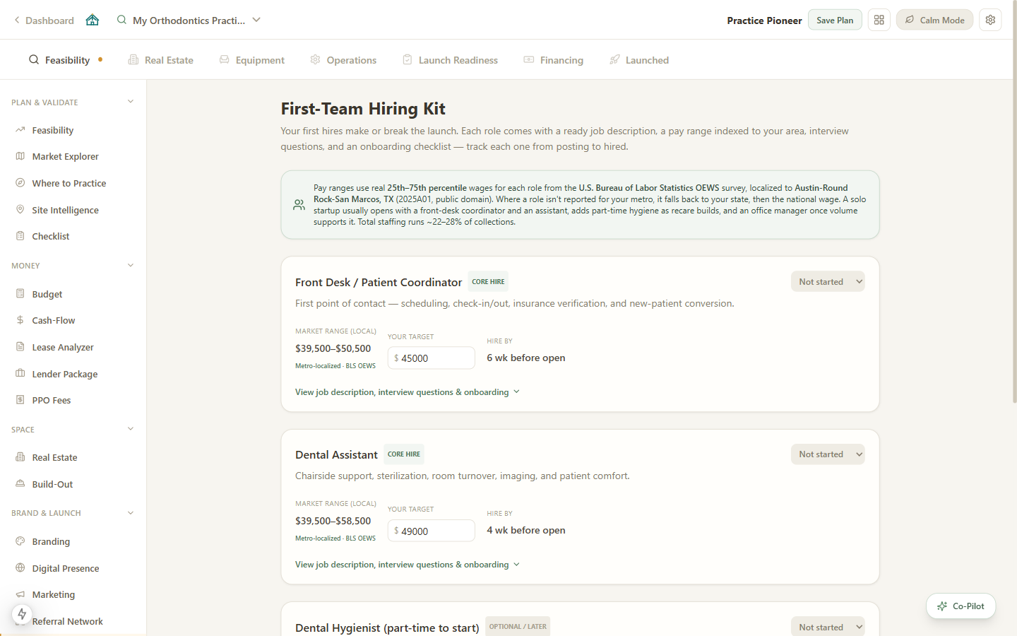 First-team hiring kit