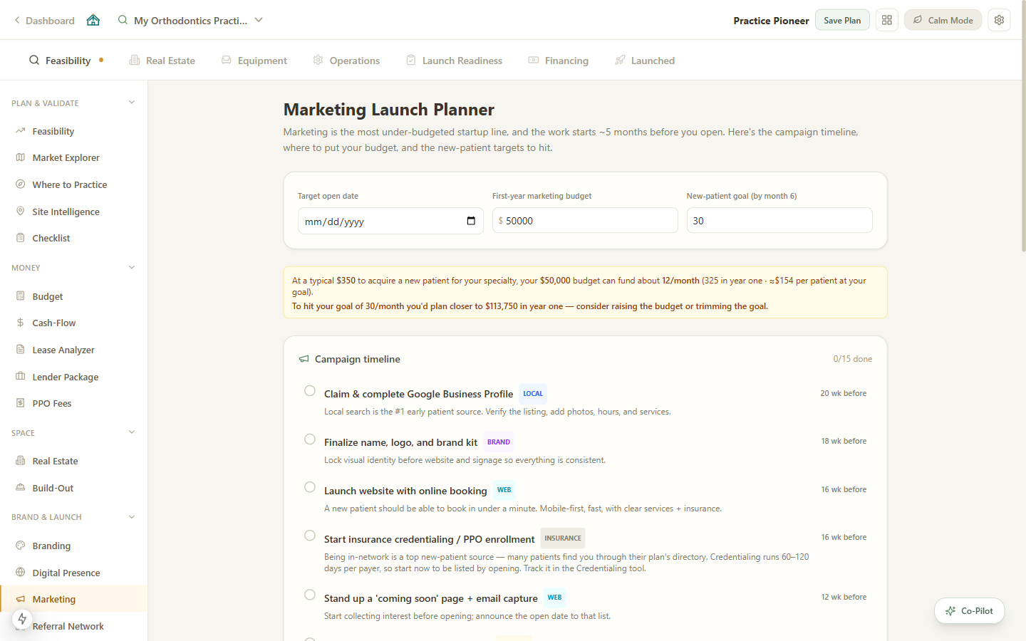 Marketing launch timeline