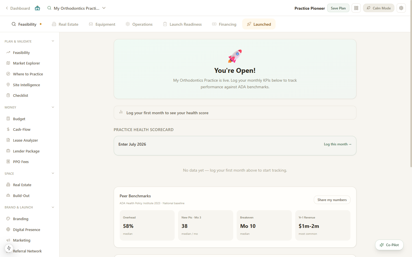 Practice health scorecard